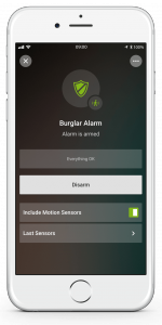 Loxone Smart Home App - Burglar Alarm - Armed