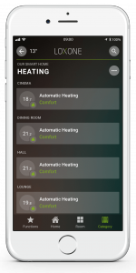 Loxone Smart Home App - Heating